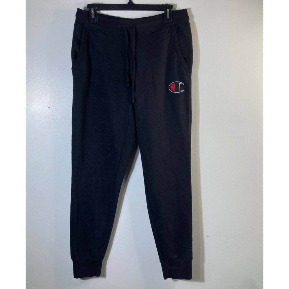 Mens Champion Lightweight Lounge Joggers Black M Cotton Polyester Pockets